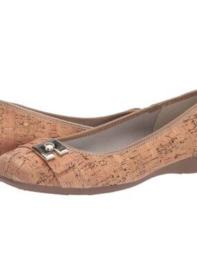 Anne Klein AK Sport cork-textured slip-on flats